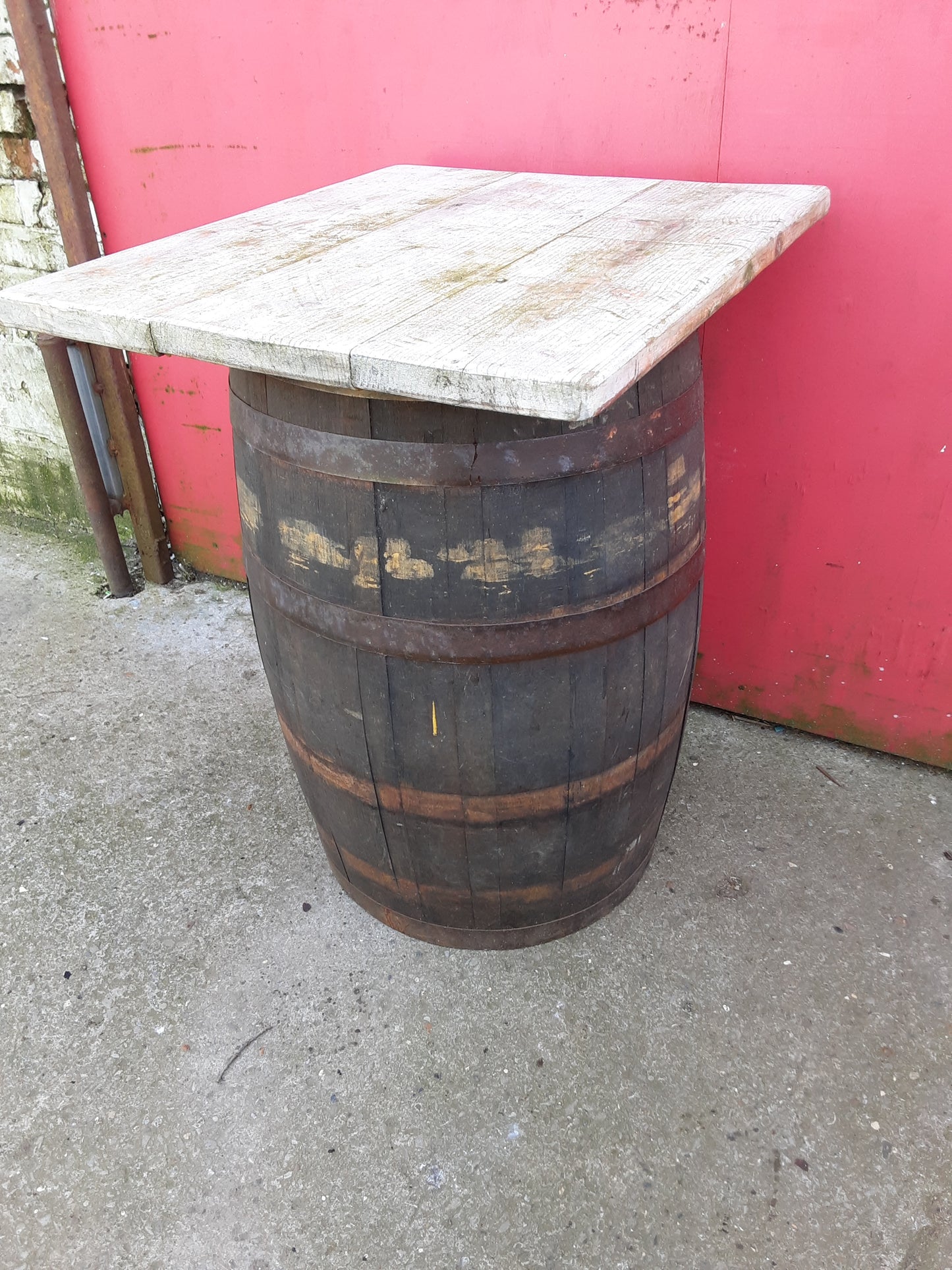 Full size Oak Barrel With Table Top