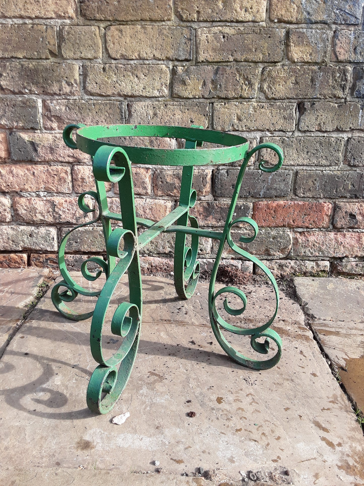 Crown Derby Garden Planter with Wrought Iron Stand