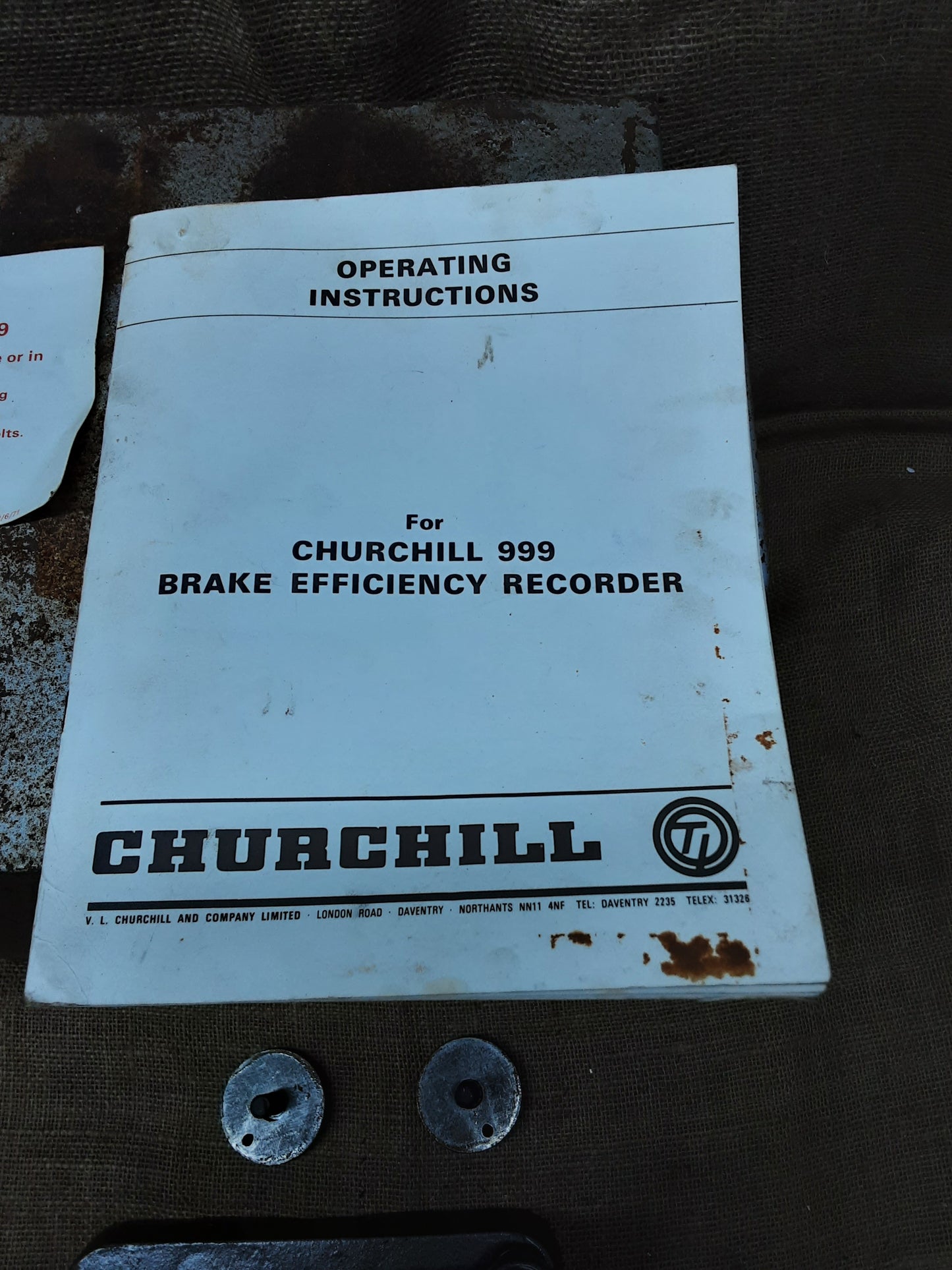 Churchill 999 Brake Efficiency Recorder